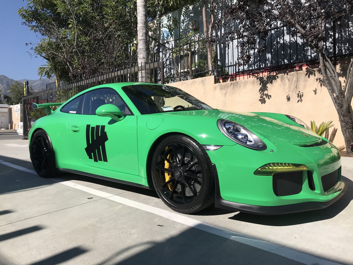 Lime green Porsche 911 GT3 after Signature Exterior detail at Fair Oaks Car Wash
